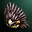 Accessary black feather mask i00 0