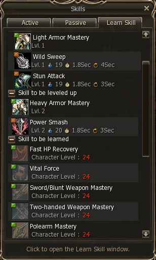 Skill Window (Goddess of Destruction)