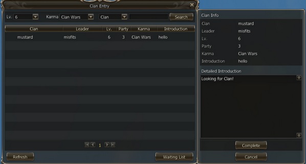 Clan Interface Lindvior