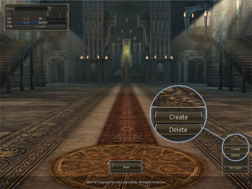 Creation Screen, Screenshot