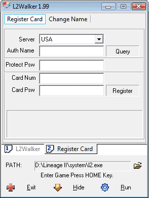 L2Walker Register Card